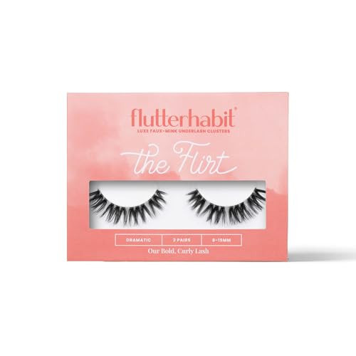 FlutterHabit The Flirt Lashes, 2 Sets of Eyelashes, DIY Cat Eye Lash Extensions, Up to 10 Day Lash Wear, Salon Quality Cluster Eyelashes for a Natural Look, No Glue Included | Amazon (US)
