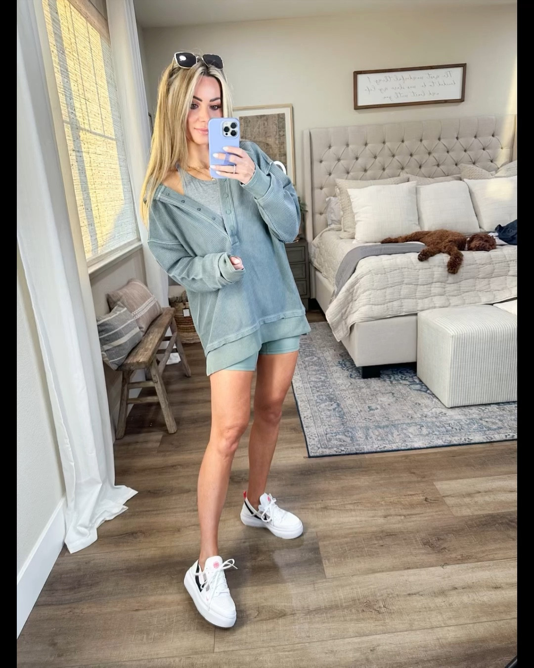 Aerie Textured Henley Hoodie curated on LTK