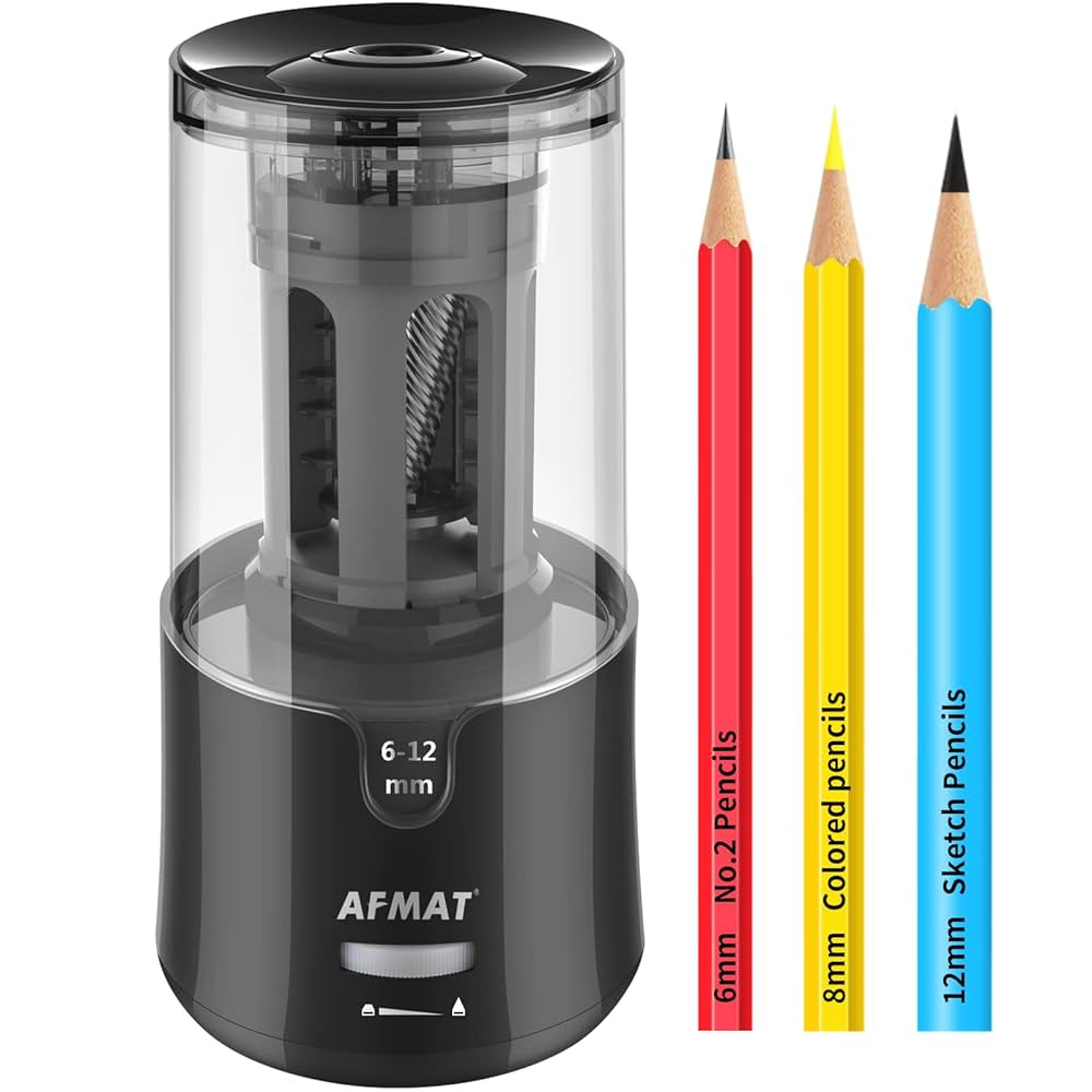 AFMAT Electric Pencil Sharpener - Auto Stop, Super Sharp & Fast, Plug in Pencil Sharpener for 6-1... | Amazon (US)