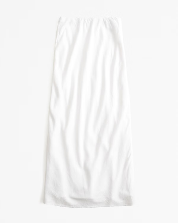 Women's Linen-Blend Column Maxi Skirt | Women's Bottoms | Abercrombie.com | Abercrombie & Fitch (US)