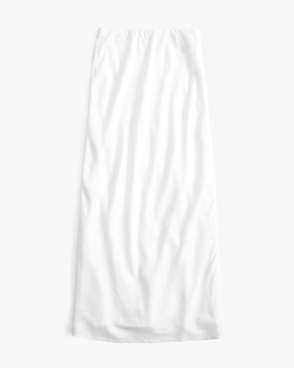 Women's Linen-Blend Column Maxi Skirt | Women's New Arrivals | Abercrombie.com | Abercrombie & Fitch (UK)