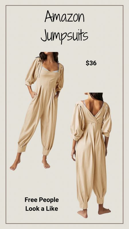 Just picture yourself on the beach in this jumpsuit then heading to a sunset picnic or dinner. It’s so cute and gives very Free People vibes

#LTKfindsunder50 #LTKSeasonal #LTKstyletip