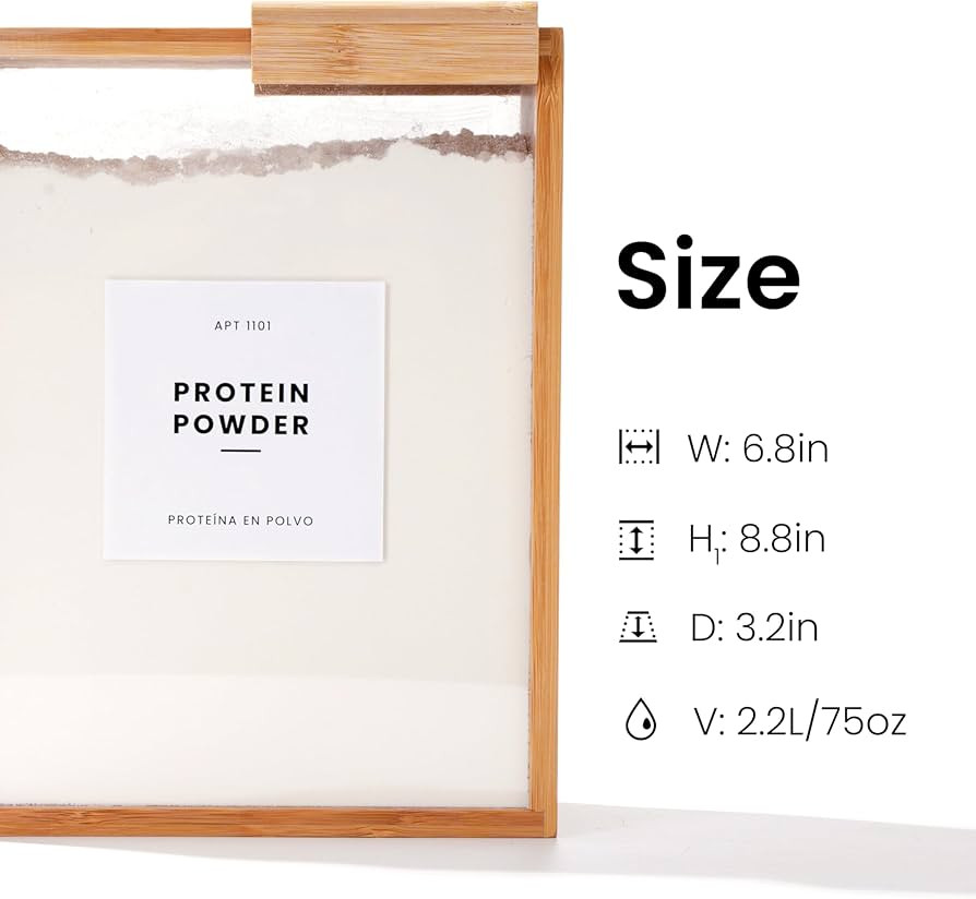 APT 1101 Food Dispenser 2L | Kitchen Organizers and Storage | Food Containers & Cereal Dispenser for Pantry Organization And Storage Container | Cereal, Rice, Flour, Snack (Acrylic, 2) | Amazon (US)