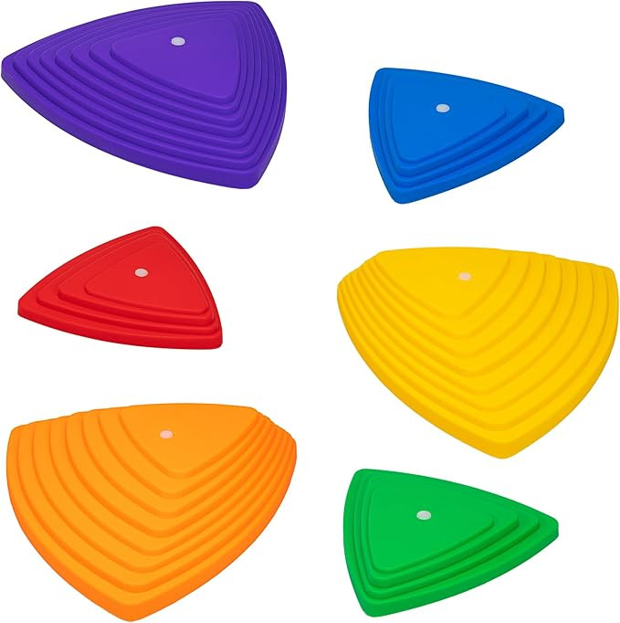 WYZworks - Stepping Stones for Children, Non-Slip Polypropylene, 6 Pieces Stepping Stones Develop... | Amazon (US)