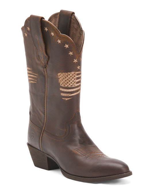 Leather Heritage Round Toe Liberty Stretch Fit Western Boots | TJ Maxx