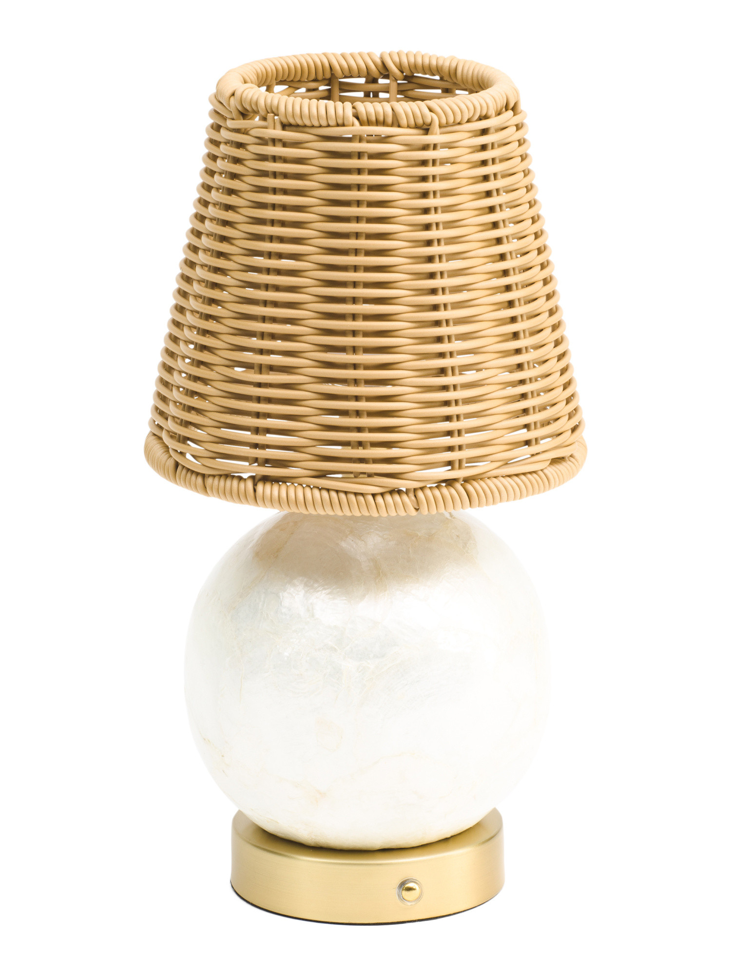 12in Woven Shade Rechargeable Touch Lamp | Lighting | Marshalls | Marshalls