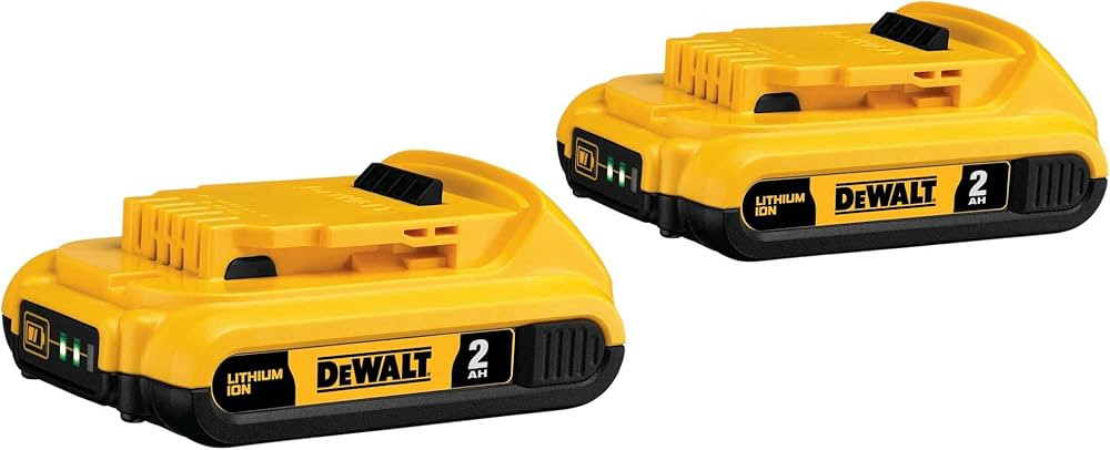 DEWALT 20V MAX Battery, Compact 2.0Ah Double Pack (DCB203-2) | Amazon (US)