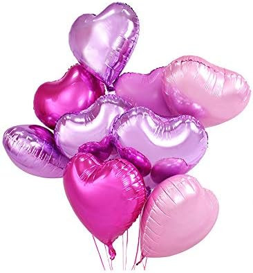 Simple polymer 18 inch Pink Heart Balloons Foil Balloons Mylar Balloons for Party Decoration, Pac... | Amazon (US)