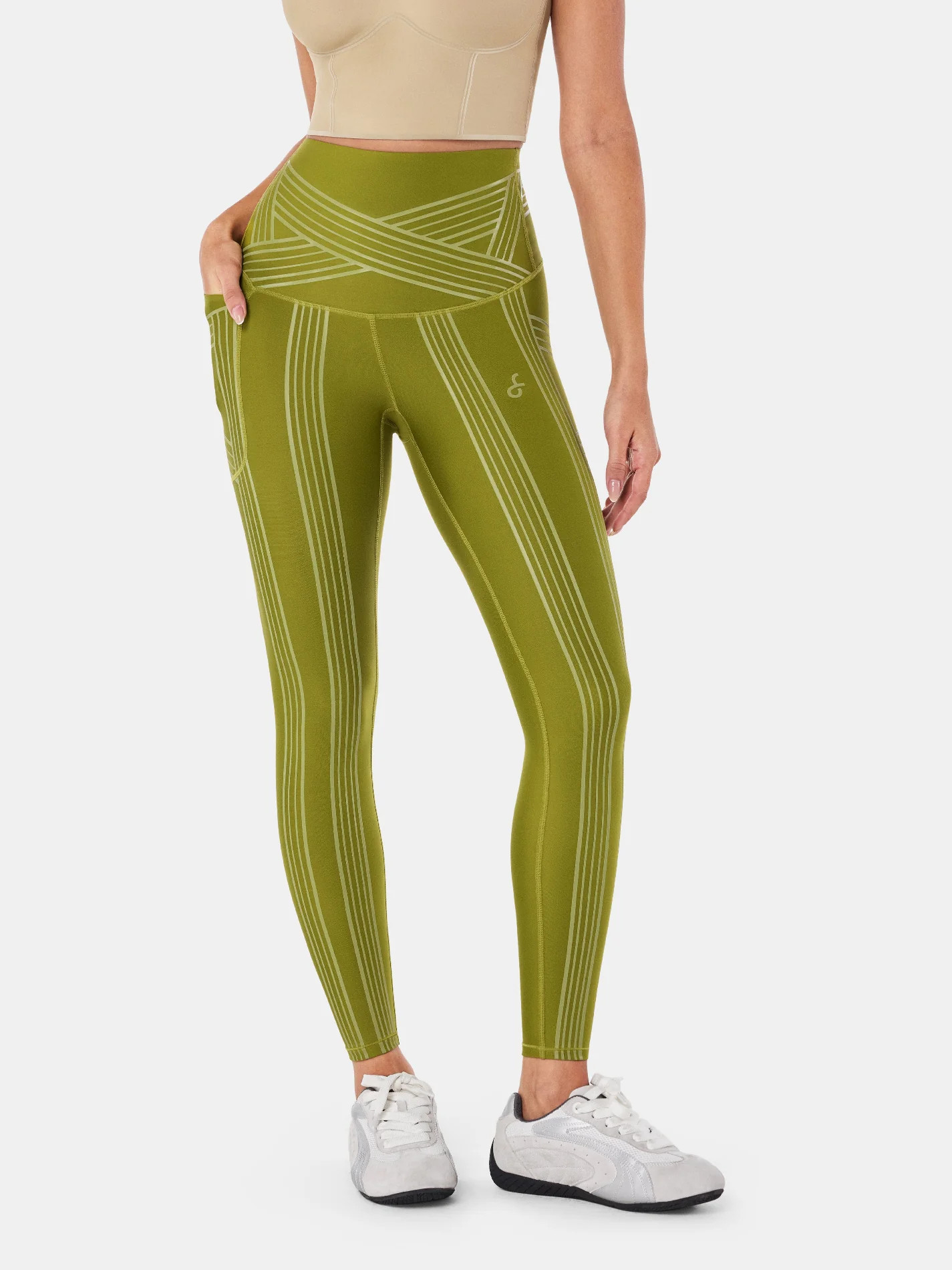 PowerBand Resistance Leggings - Avocado Green / L | Fanka INT
