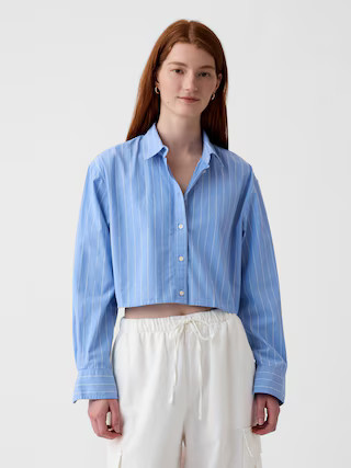 Organic Cotton Cropped Shirt | Gap (US)