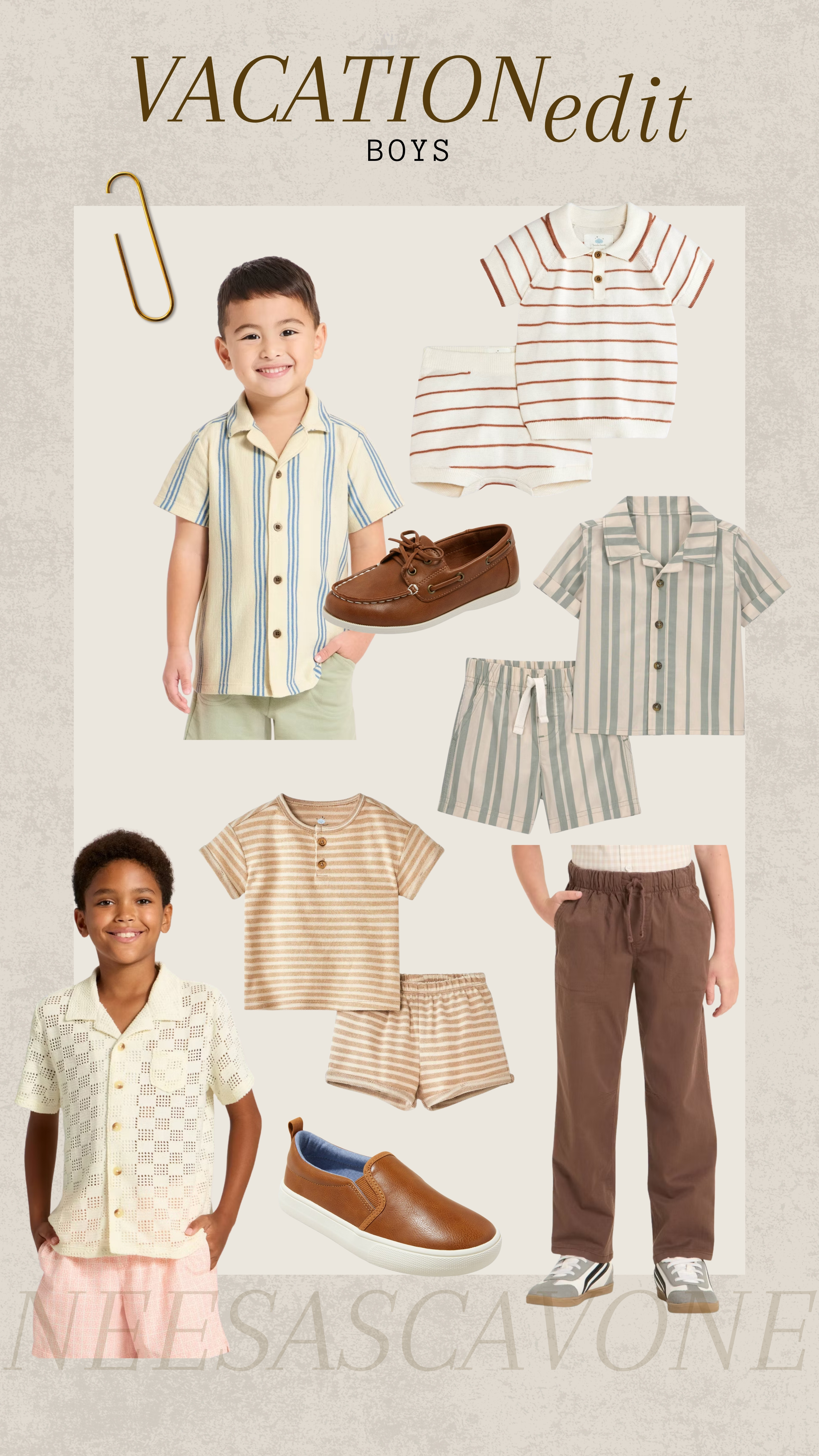 Vacation outfits for boys that are perfect for beach trips, summer vacations, family photos, and resort dinners ☀️ Neutral matching sets, striped button downs, comfy shorts, and easy vacation style for boys that looks cute and elevated without trying too hard. Everything is linked in my LTK! #LTKKids #BoysVacationOutfits #KidsFashion #SummerStyle #BeachVacationOutfits #ResortWear #FamilyVacationStyle #NeutralKidsFashion #BoysStyle #MatchingSets #VacationStyle #KidsStyleInspo #TargetKids #CoastalStyle #SummerOutfits 

 #LTKSwim #LTKTravel #LTKKids