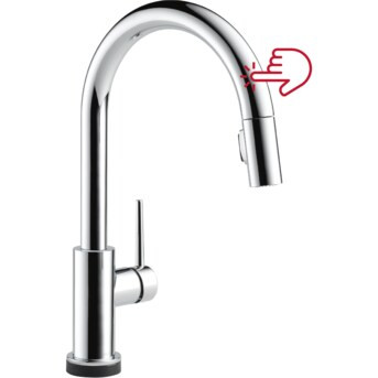 Delta Trinsic Touch2O Chrome Single Handle Pull-down Touch Kitchen Faucet | Lowe's
