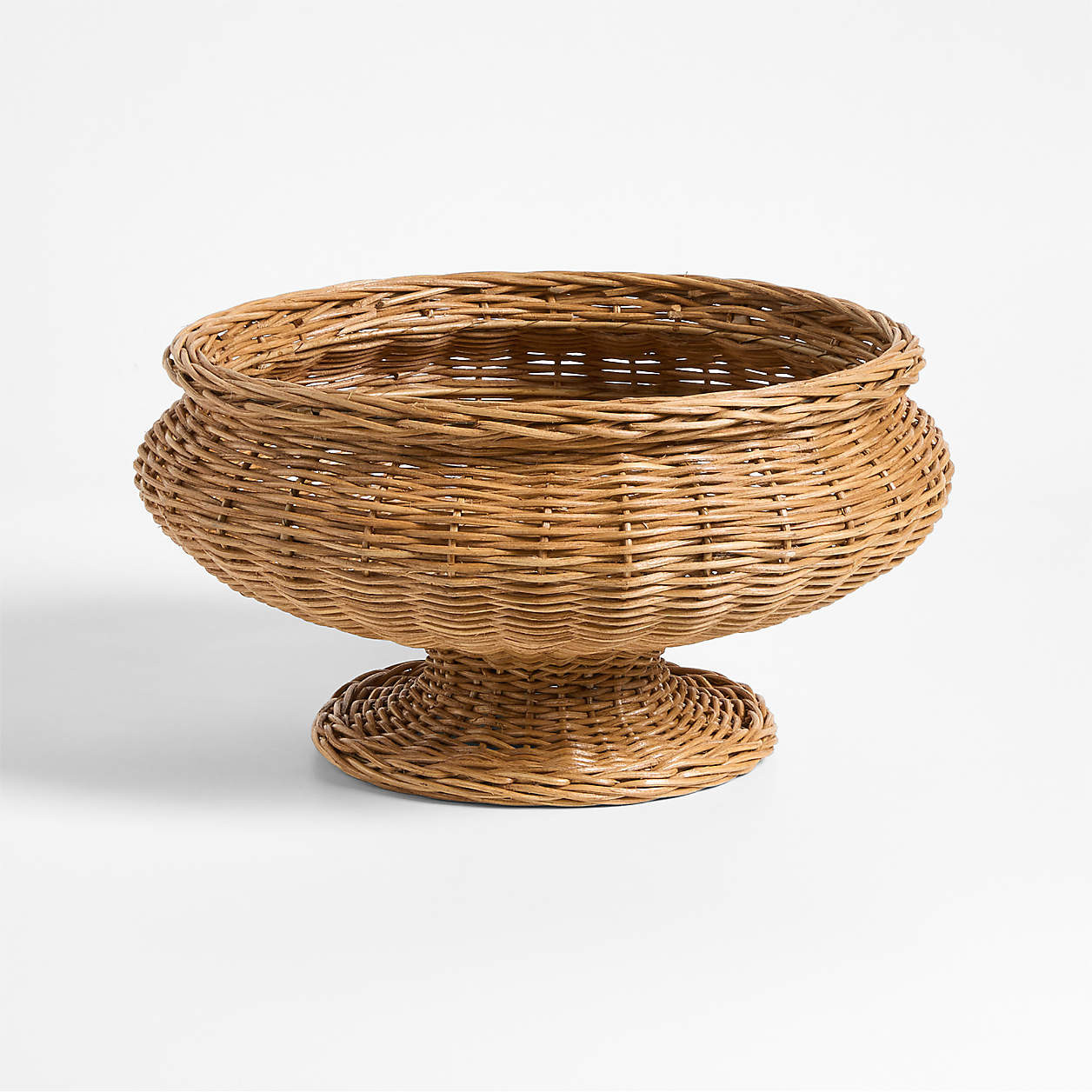Alford Brown Woven Rattan Centerpiece Bowl 16.5" | Crate & Barrel