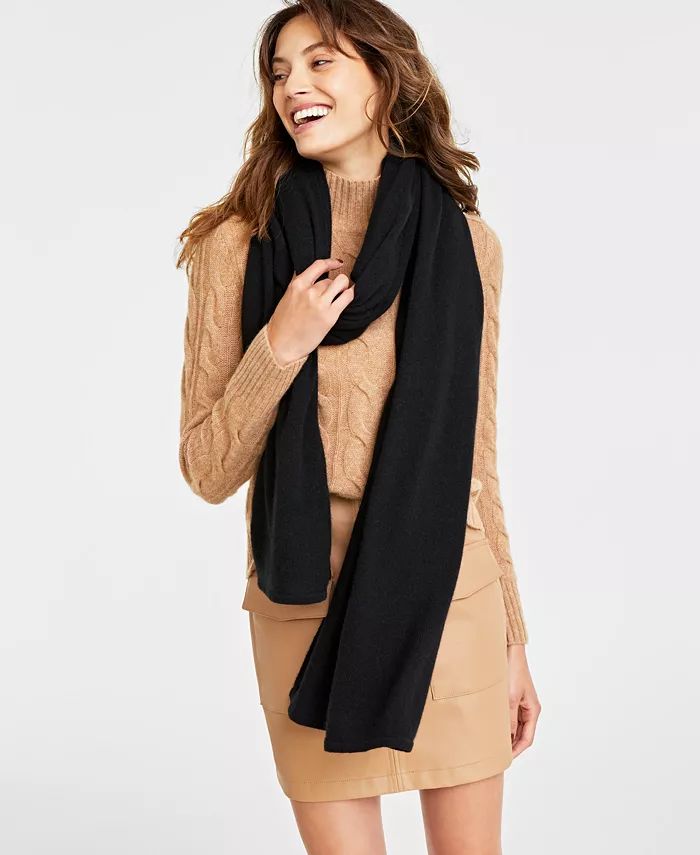 100% Cashmere Oversized Scarf, Created for Macy's | Macy's
