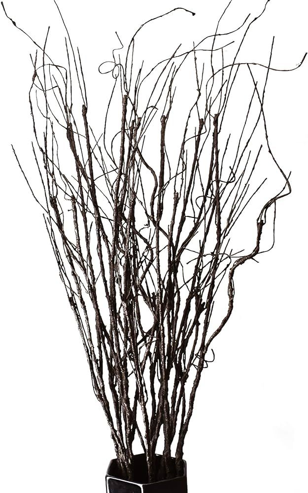 10PCS Lifelike Curly Willow Branches Decorative Dried Artificial Twigs, 30.7 Inches Fake Bendable... | Amazon (US)