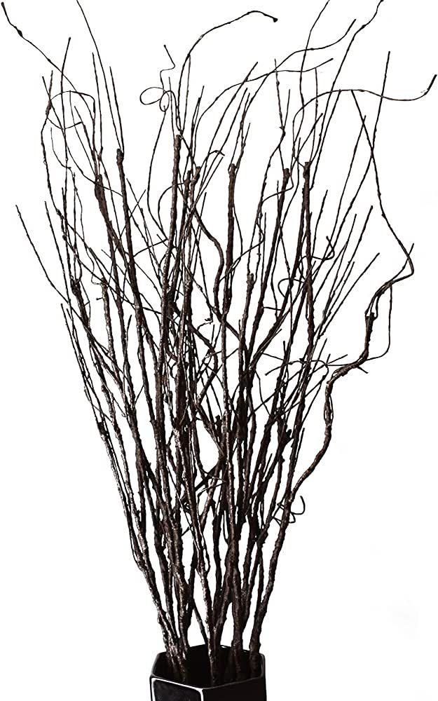 10PCS Lifelike Curly Willow Branches Decorative Dried Artificial Twigs, 30.7 Inches Fake Bendable... | Amazon (US)