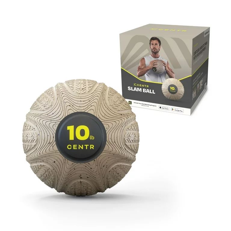 Centr By Chris Hemsworth Slam Ball, Weighted Exercise Ball, 10 lb, Sand Brown + 3-Month Membershi... | Walmart (US)