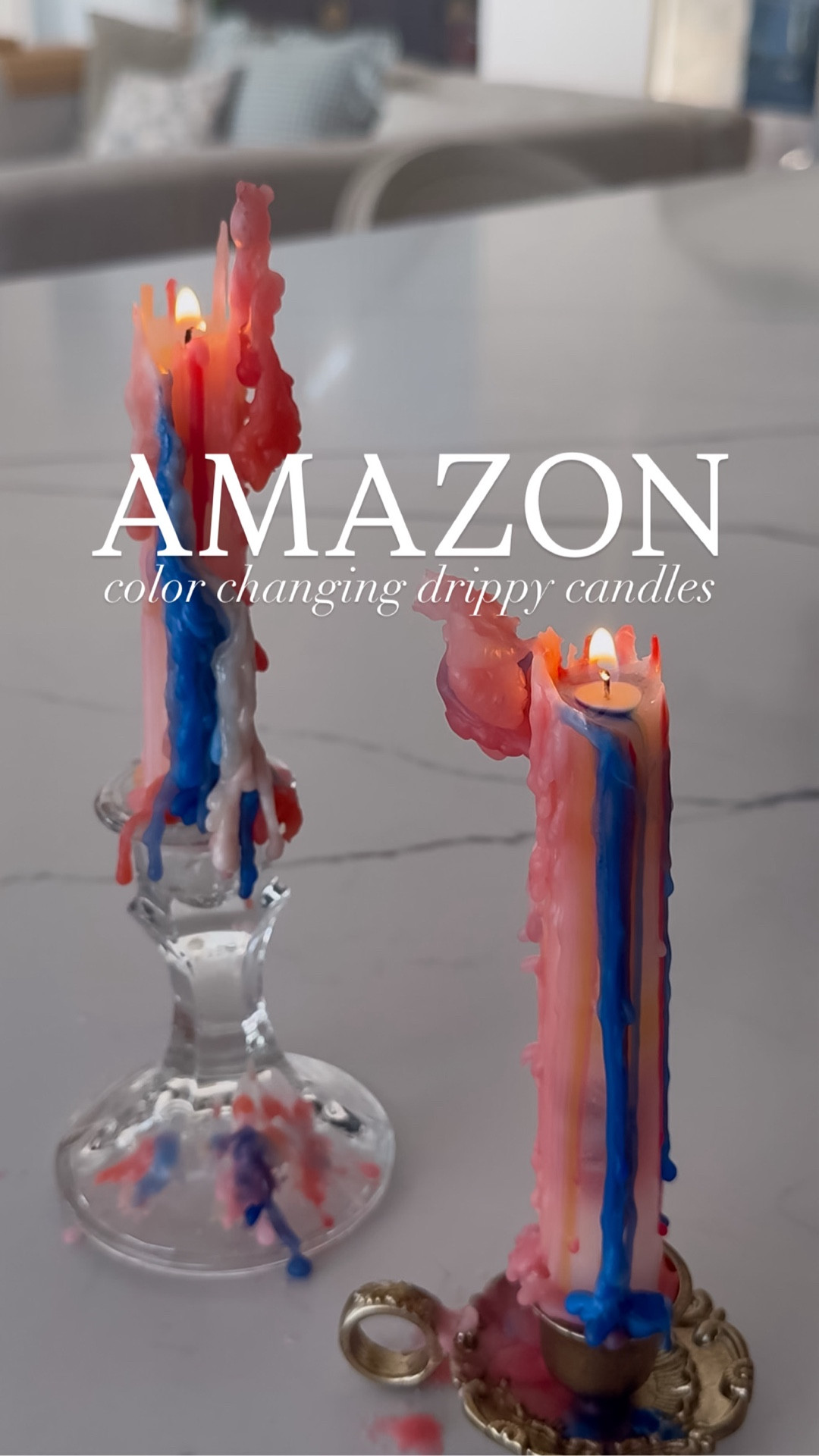 How magical are these color changing drippy candles from Amazon!? 🧚😍 Also linking the candle stick holders for you!🕯️

#candlesticks #amazonhome #amazonfavorites #thesistershoppers #candles

#LTKdayinmylife #LTKHome