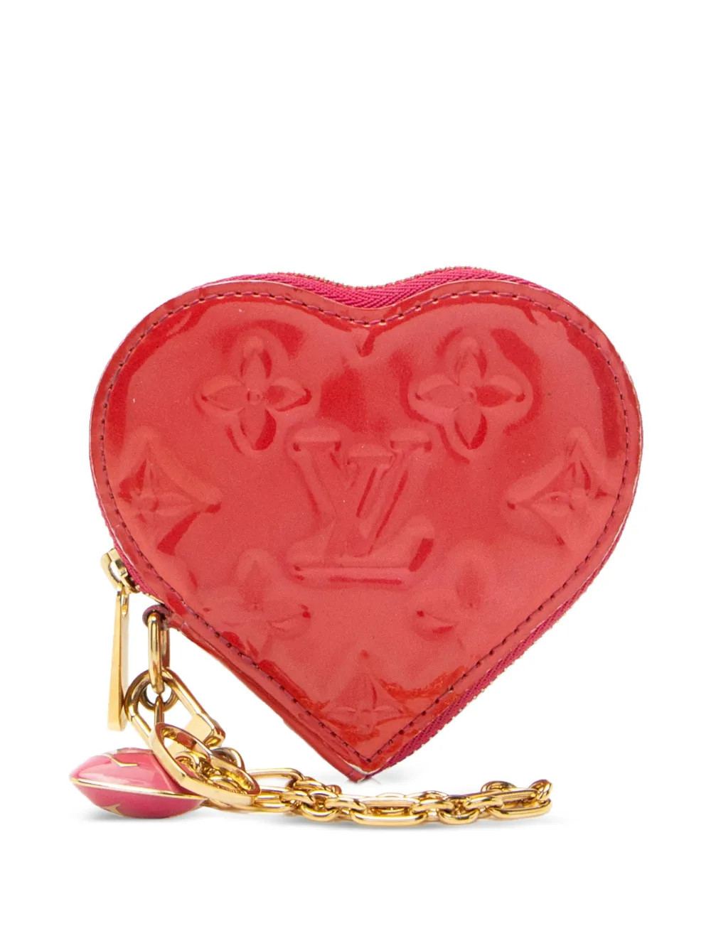 Louis Vuitton Pre-Owned 2008 heart-shape coin wallet - Red | Farfetch Global