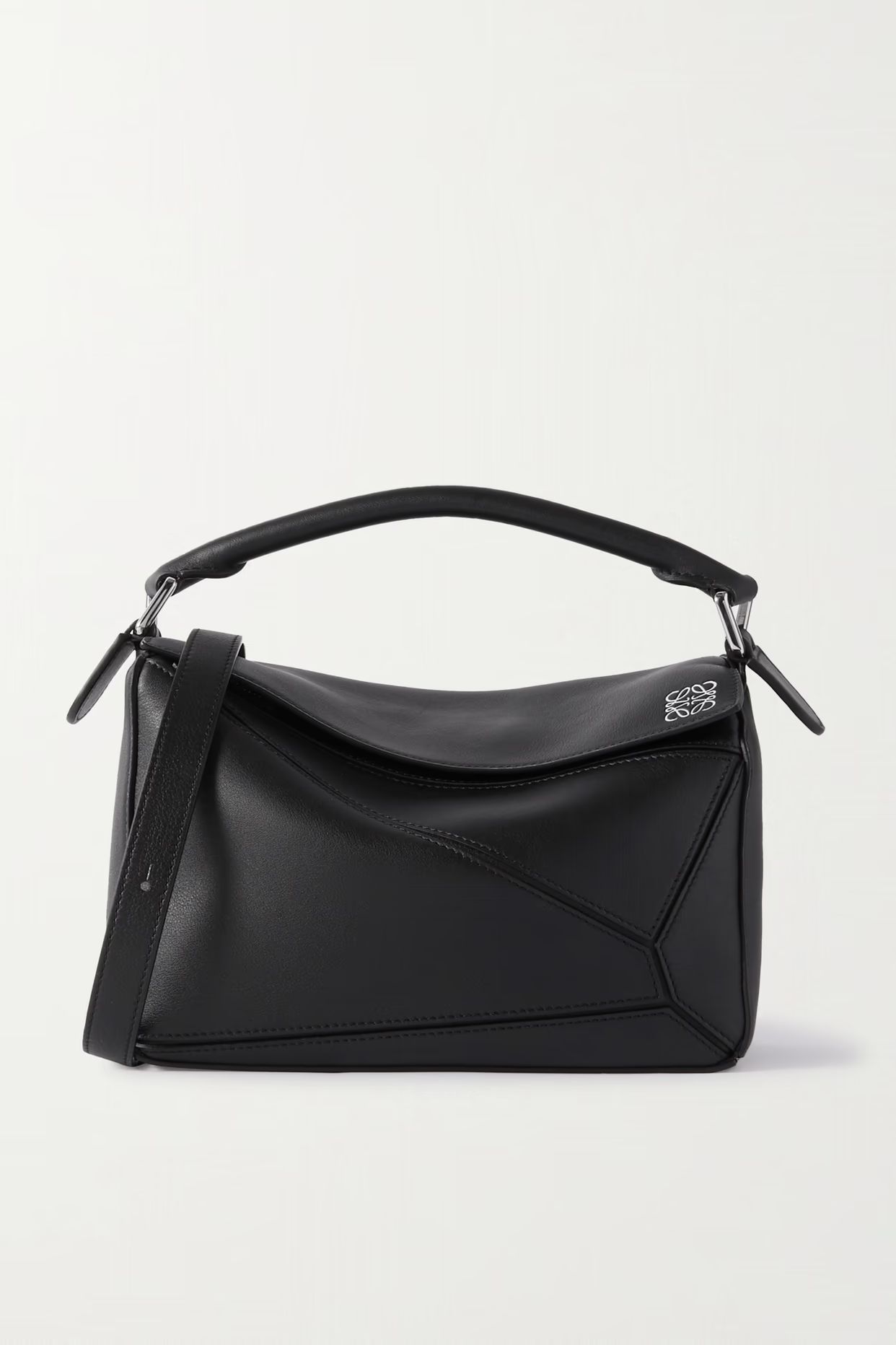 Loewe - Puzzle Small Textured-leather Shoulder Bag - Black | NET-A-PORTER (UK & EU)