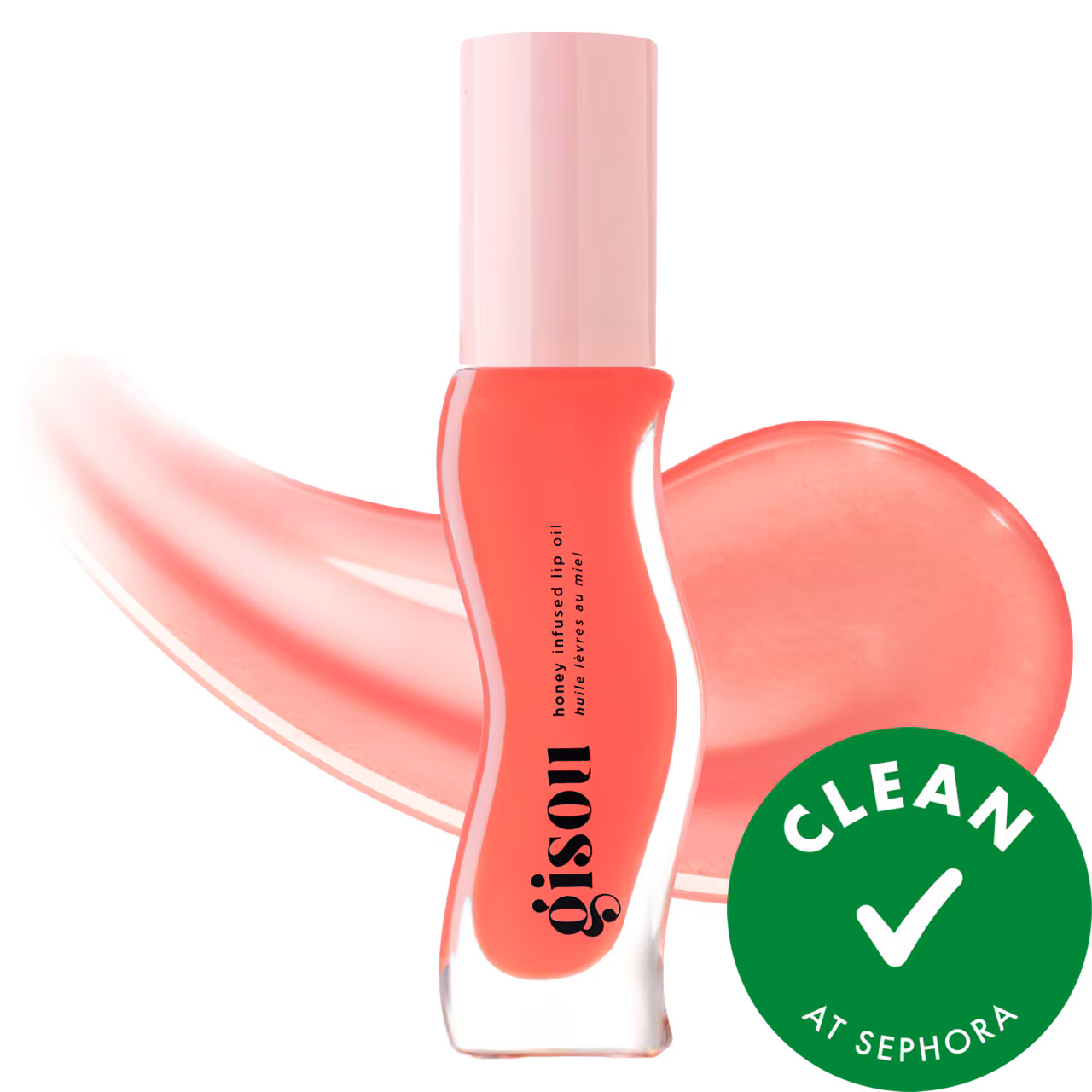 Gisou Honey Infused Hydrating Lip Oil Bee-llini Peach 0.27 oz / 7.9 mL | Sephora (US)