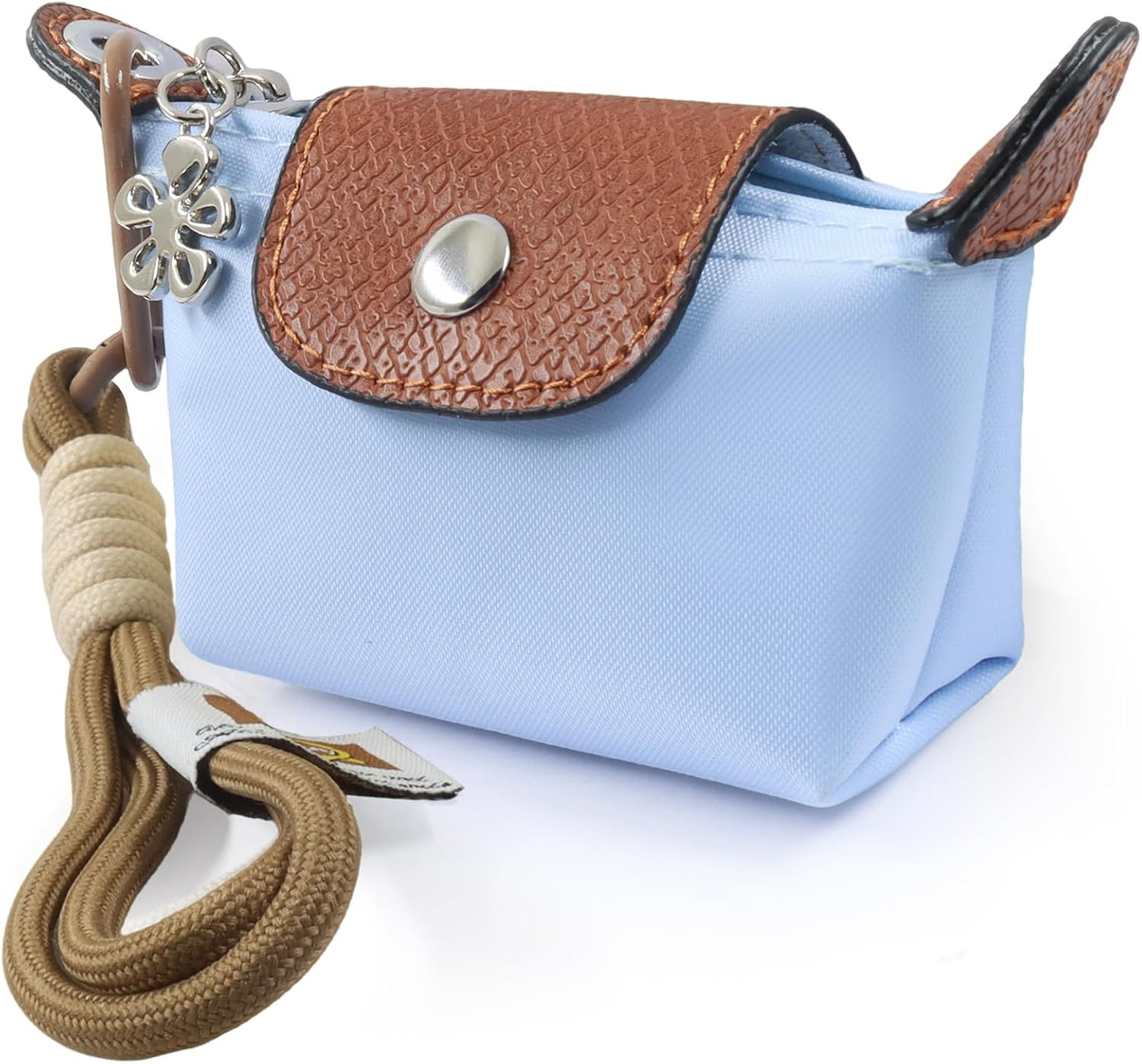 Zorfeter Mini Coin Purse Keychain, Compact Zipper Wallet, Light Blue | Amazon (US)