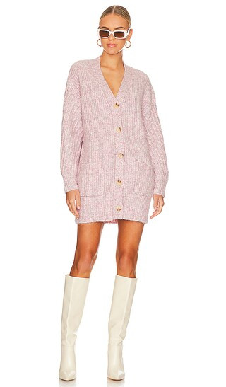 Zelda Cardigan Dress in Pale Pink | Revolve Clothing (Global)