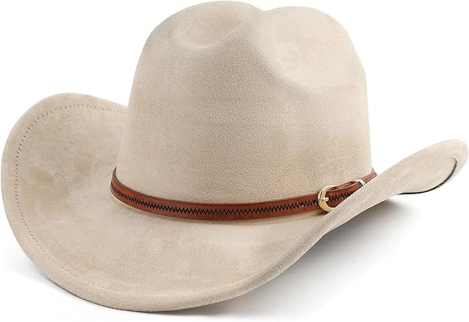 Cowboy Hat for Women and Men Wide Brim Western Cowgirl Hat | Amazon (US)