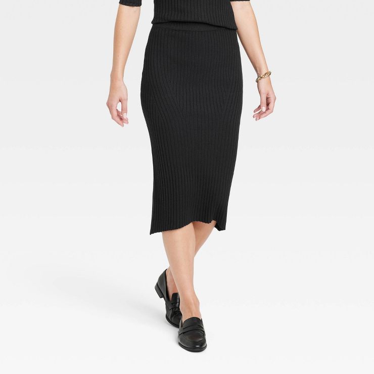 Women's Ribbed Sweater Skirt - A New Day™ | Target