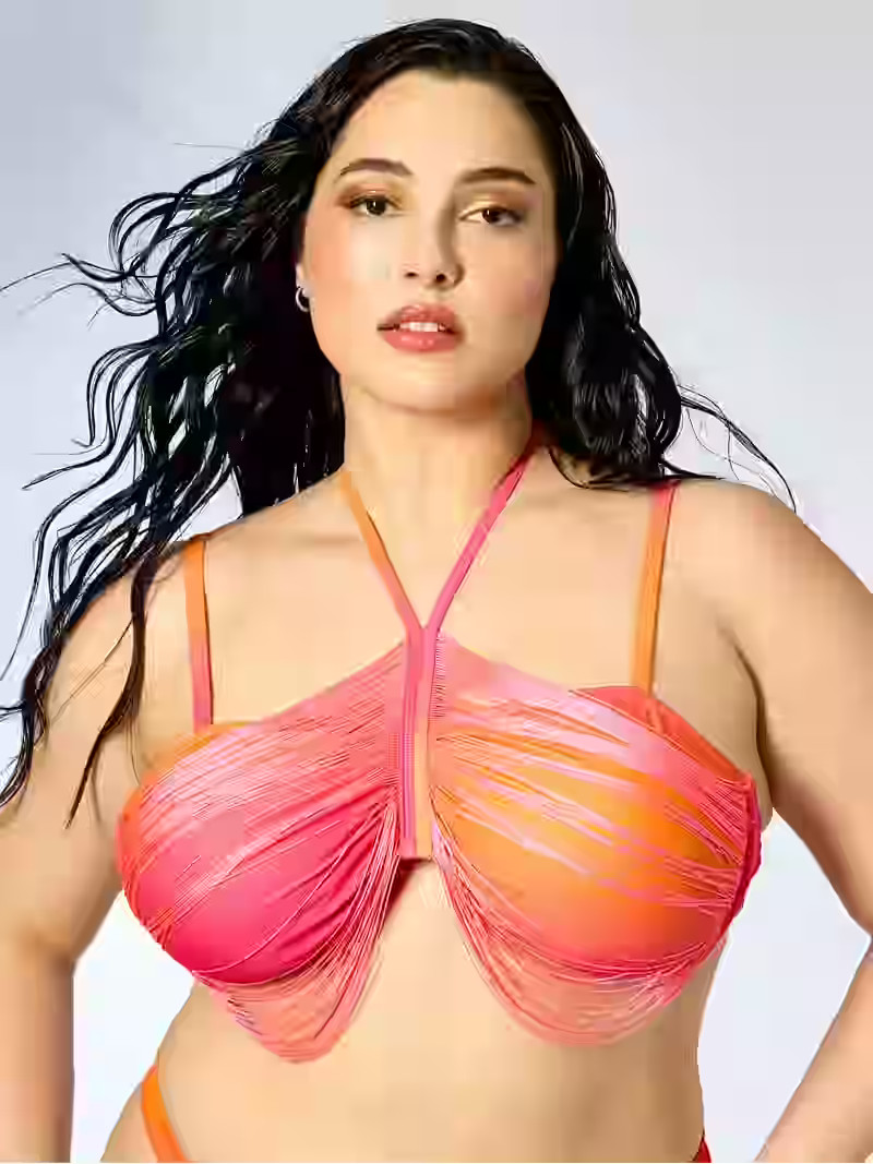 Hot Girl Summer by Megan Thee Stallion Women's Chicas Fringe Bikini Top, Sizes XS-XXL | Walmart (US)