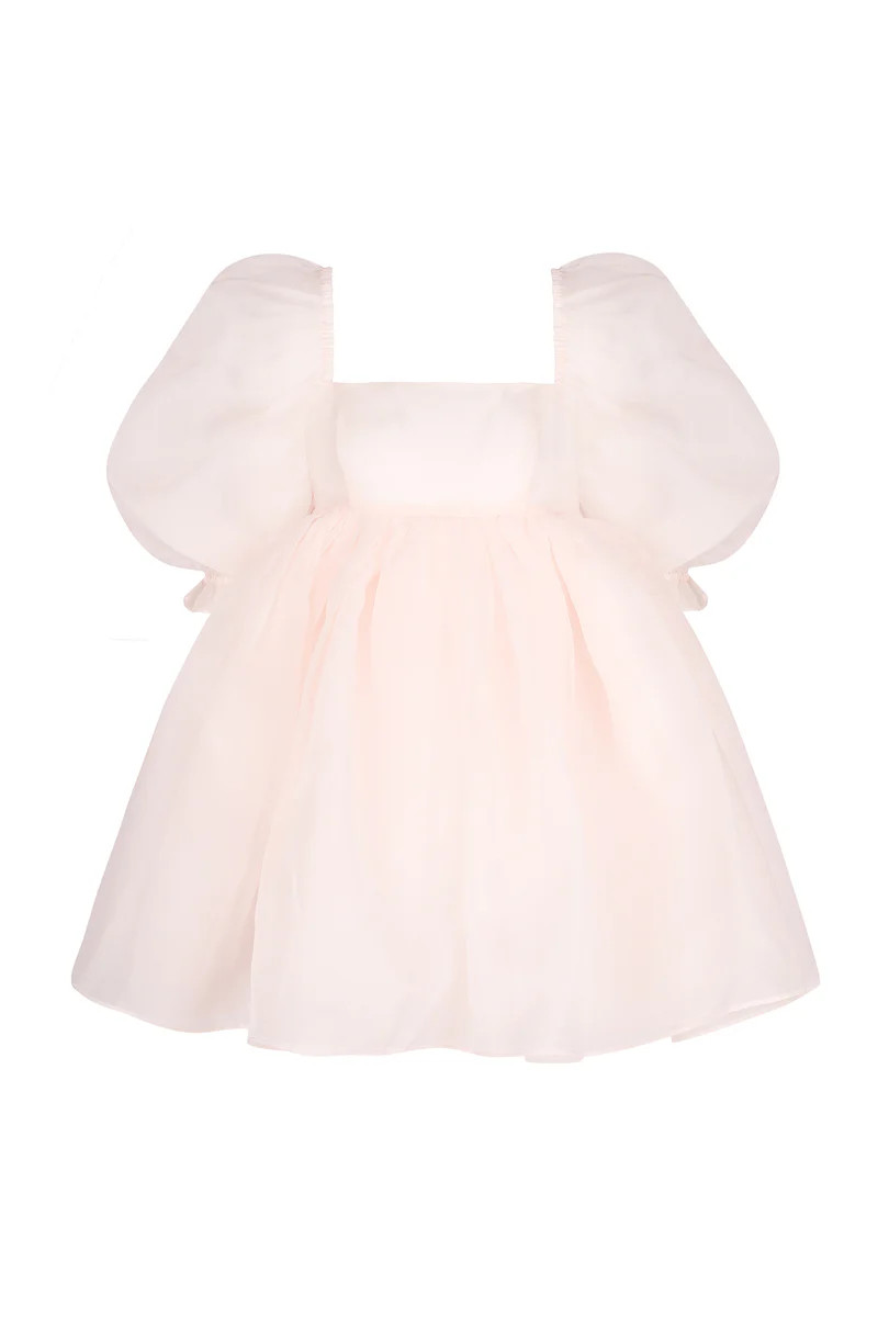 The Peach Skin Puff Dress | Selkie Collection