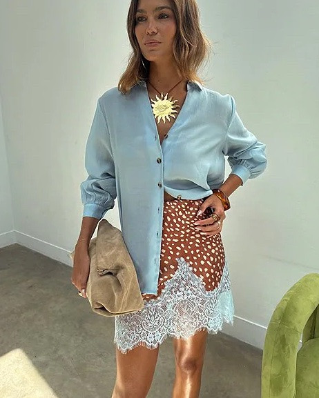 Never Fully Dressed Deer Print Maeva Printed Slip Mini Skirt $98 from @dillards