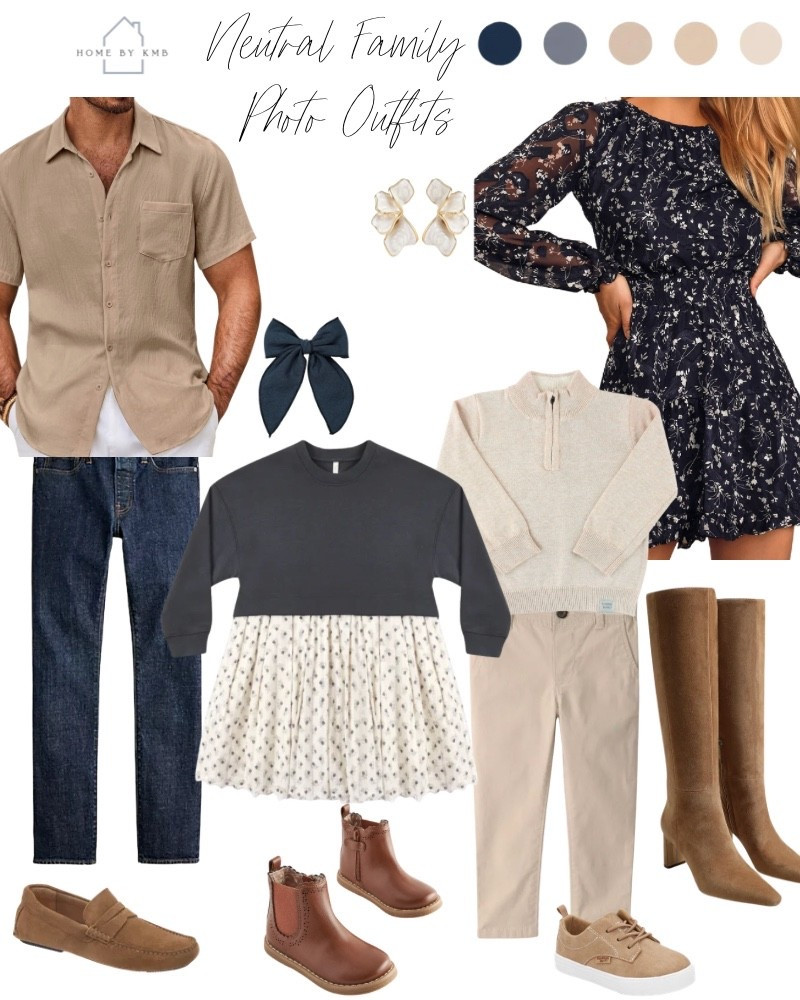 Neutral and blue / navy fall family photo outfits

#LTKHome #LTKSeasonal