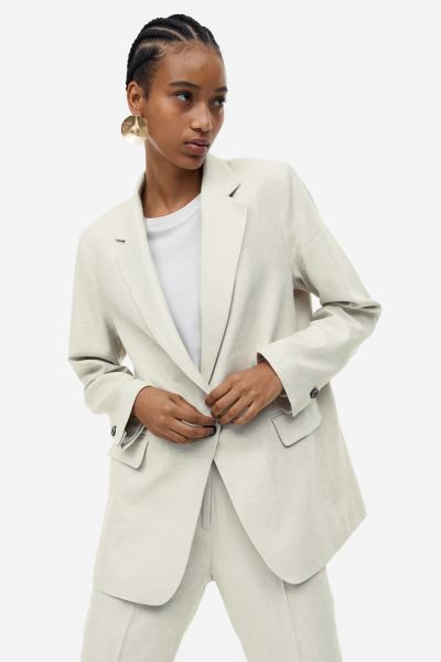Linen-blend blazer | H&M (UK, MY, IN, SG, PH, TW, HK)