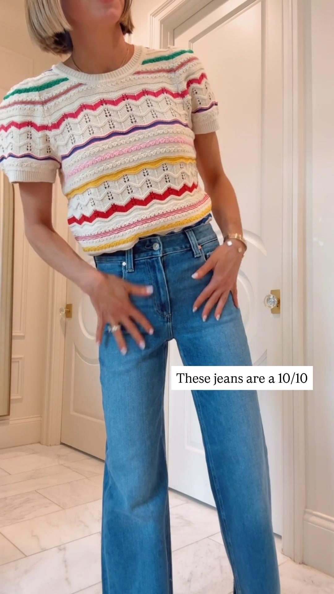 These jeans are so good. 10/10 recommend to anyone. They fit tts and I'm 5'7 for reference wearing size 25
