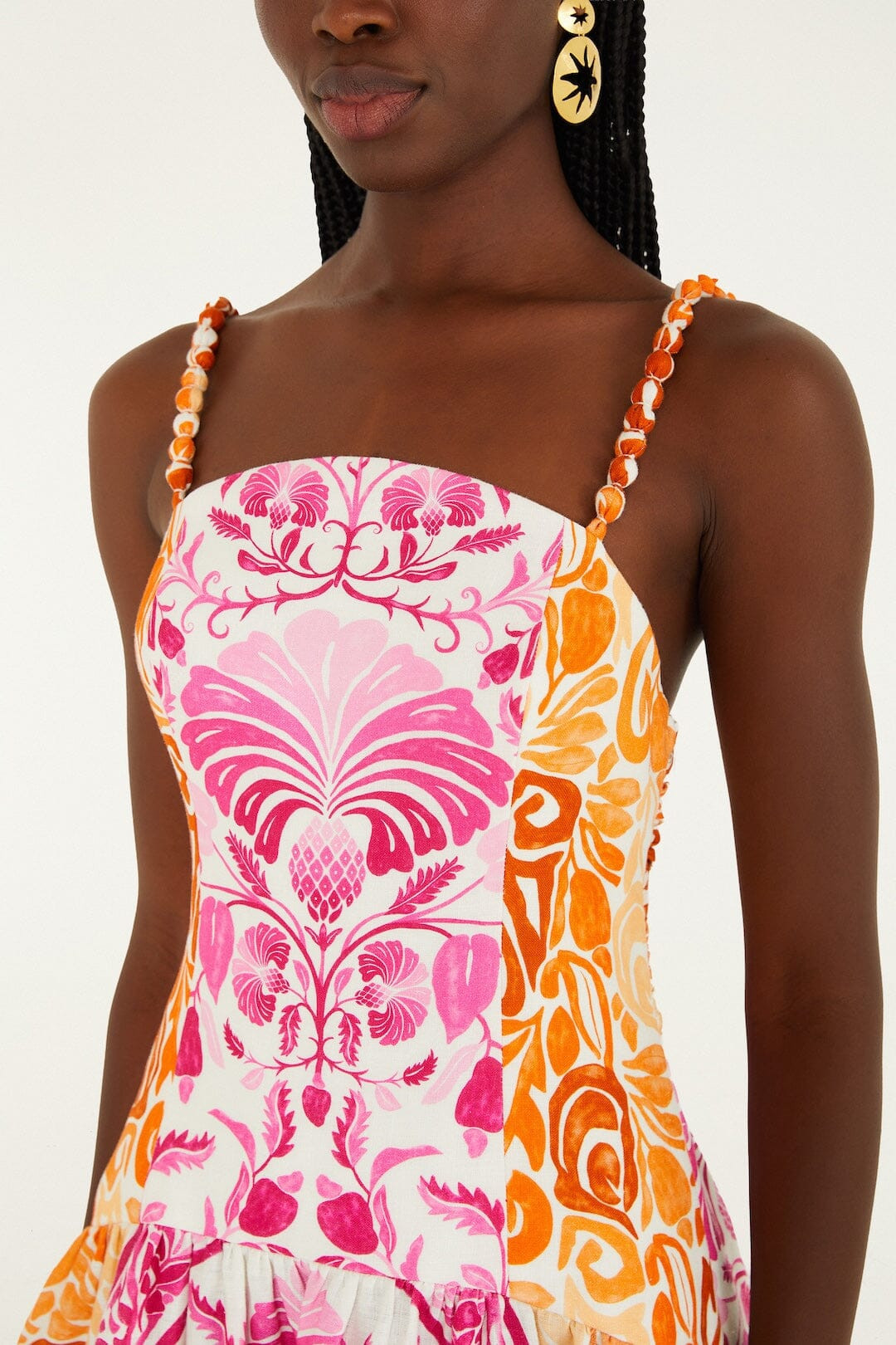 Off-White Santorini Euroflax Premium Linen Midi Dress | FARM Rio | FarmRio (US)