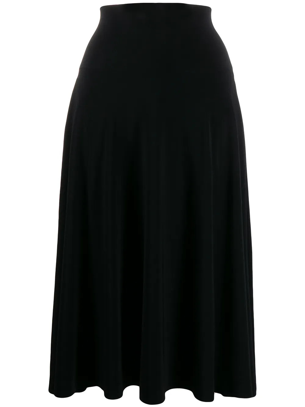 Norma Kamali Flared Midi Skirt - Farfetch | Farfetch Global