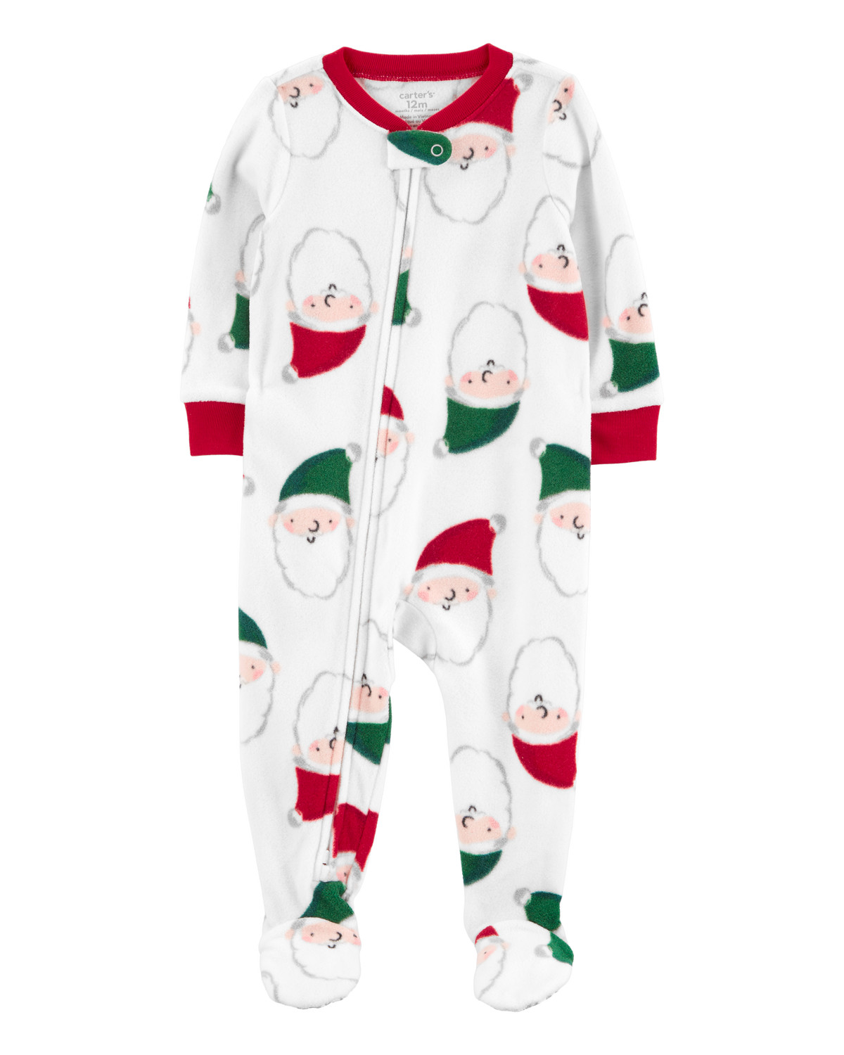 Baby 1-Piece Santa Fleece Footie Pajamas | Carter's Inc