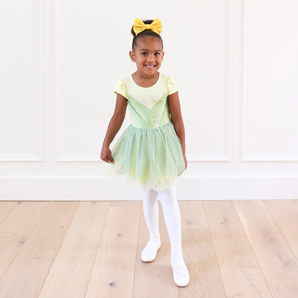 Disney Princess Green Girl Toddler Tulle Dress | Tiana | Posh Peanut