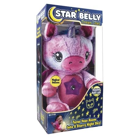 Star Belly Dream Lites Pink & Purple Unicorn Huggable Kids Night Light as Seen on TV | Walmart (US)