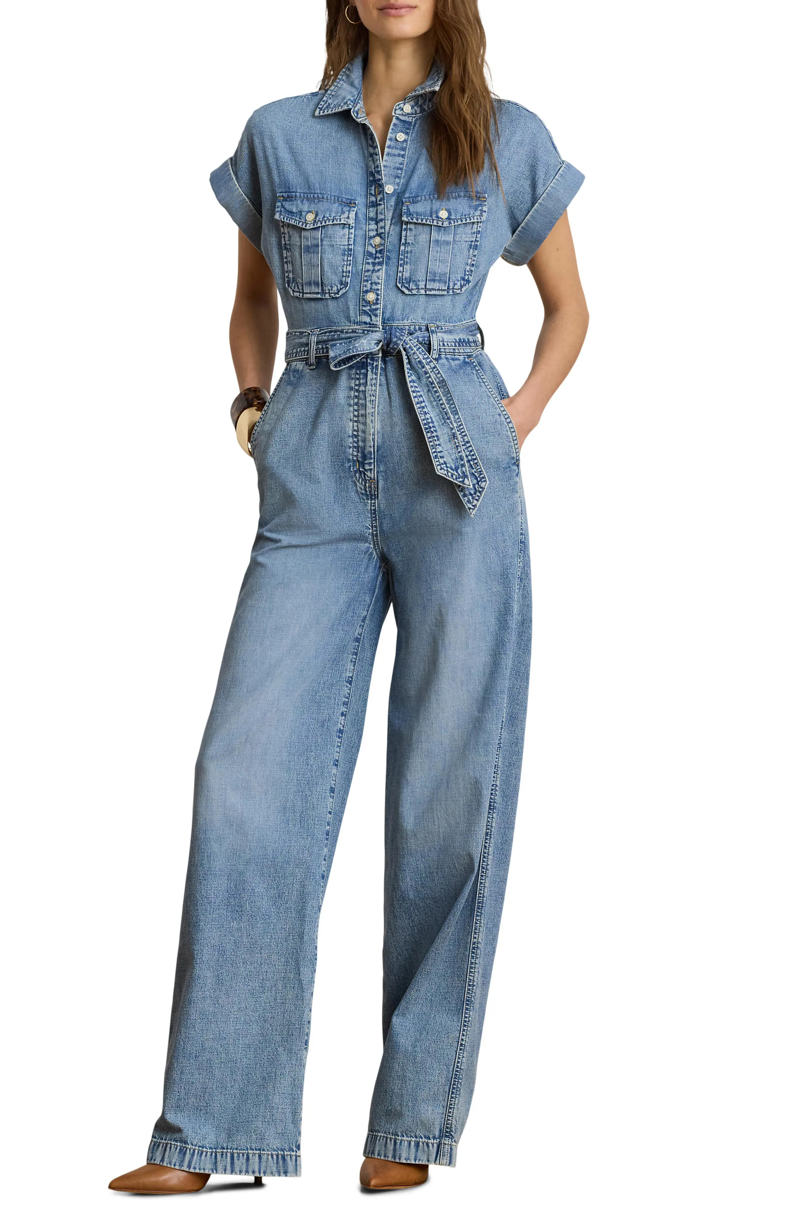 Wide Leg Denim Jumpsuit (Women) | Nordstrom | Nordstrom