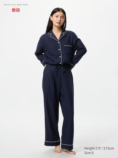 Flannel Pyjamas (Long Sleeve) | UNIQLO (UK)