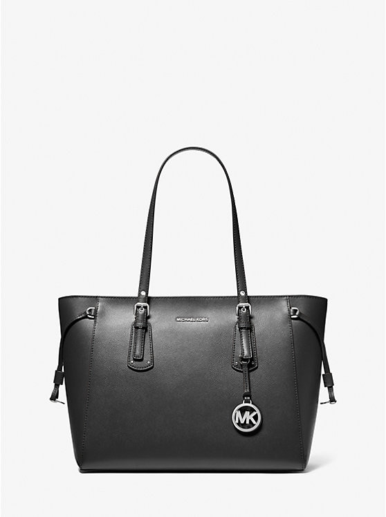Voyager Medium Crossgrain Leather Tote Bag | Michael Kors US