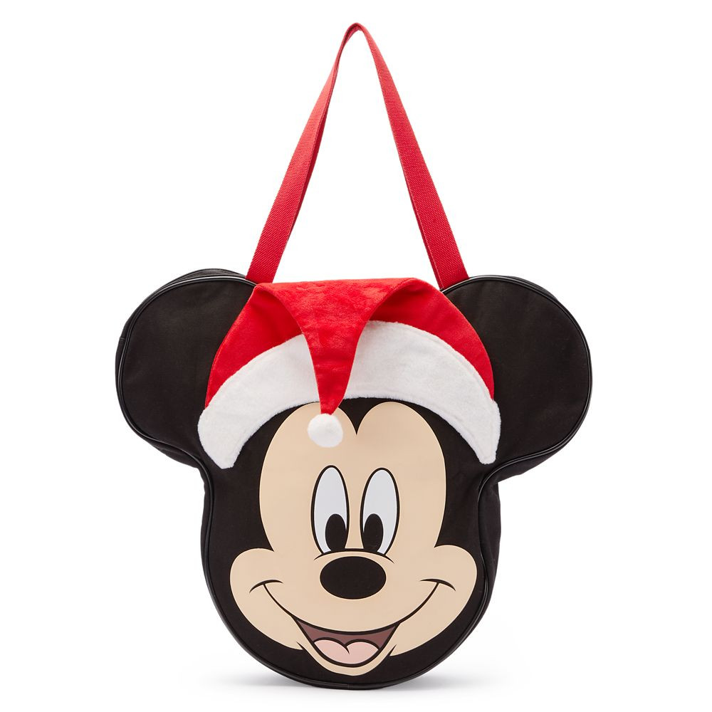 Santa Mickey Mouse Big Face Holiday Canvas Tote | Disney Store