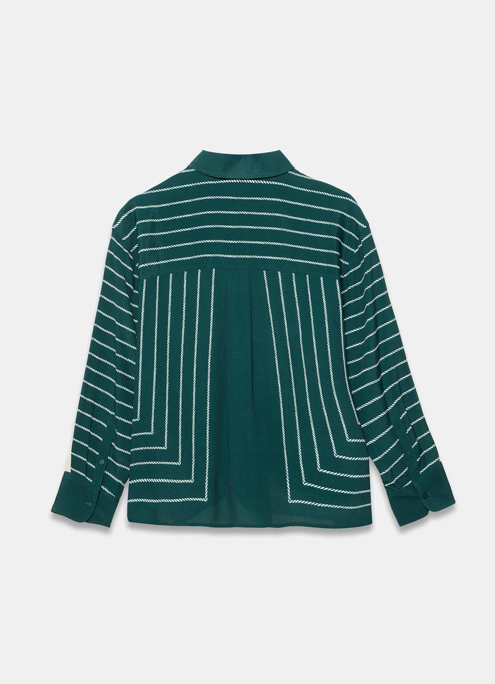 Teal Graphic Print Striped Shirt | Mint Velvet