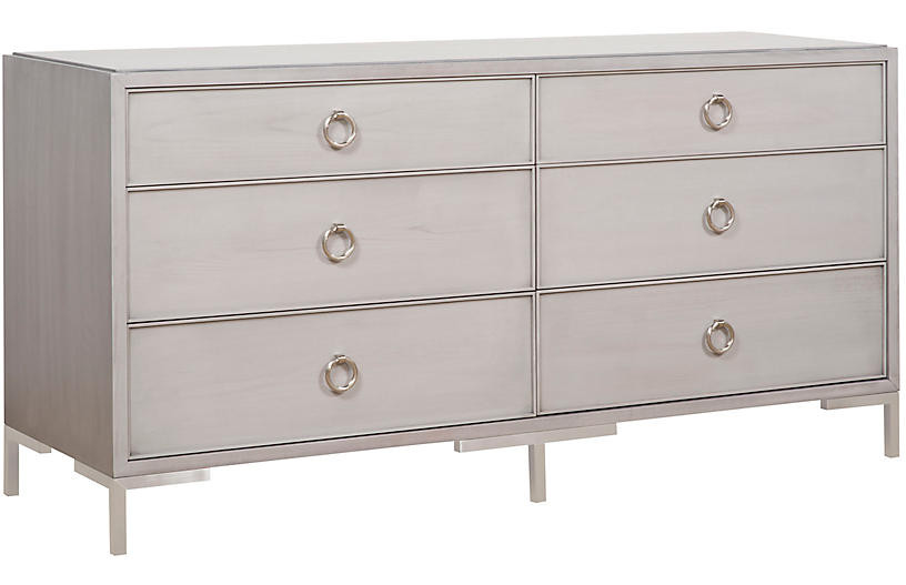 Flynn Wide Dresser, Dove Gray | One Kings Lane