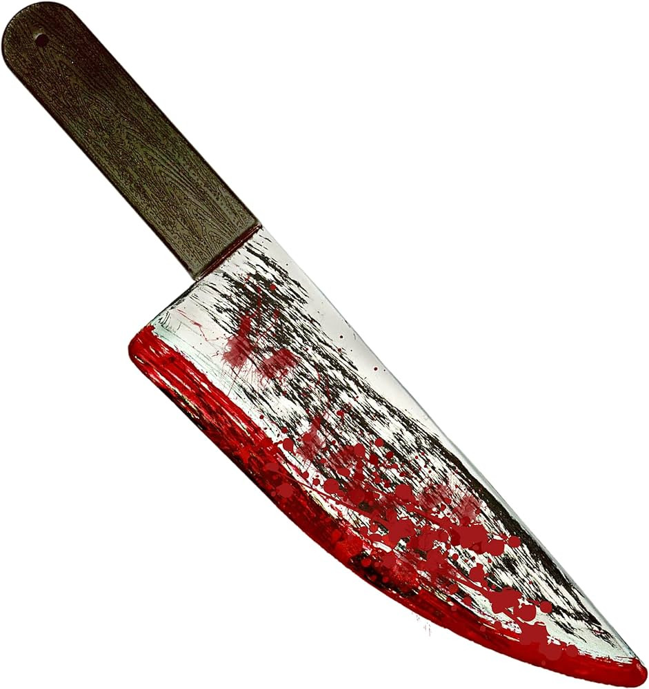 16" Large Fake Knife With Fake Blood Prop, Plastic Halloween Prop Knife Toy for Costume Accessori... | Amazon (US)