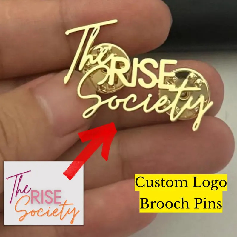 Custom Business Logo Brooch | Your Logo Brooch Pin | Business Branding Gift | Company Name Badge ... | Etsy (Global)