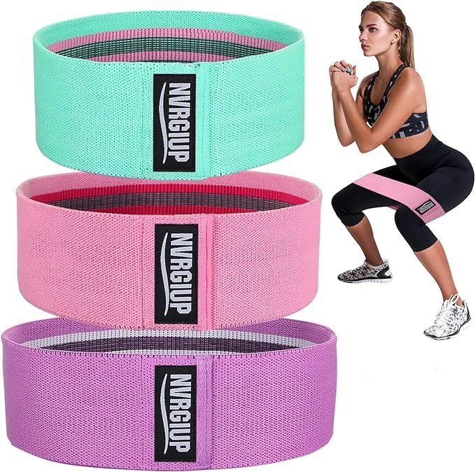 NVRGIUP Exercise Resistance Bands for Legs and Butt, Upgrade Thicken Anti-Slip & Roll Home Gym Wo... | Amazon (US)