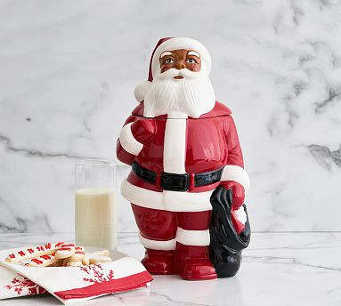 Santa Claus Shaped Cookie Jar | Pottery Barn (US)